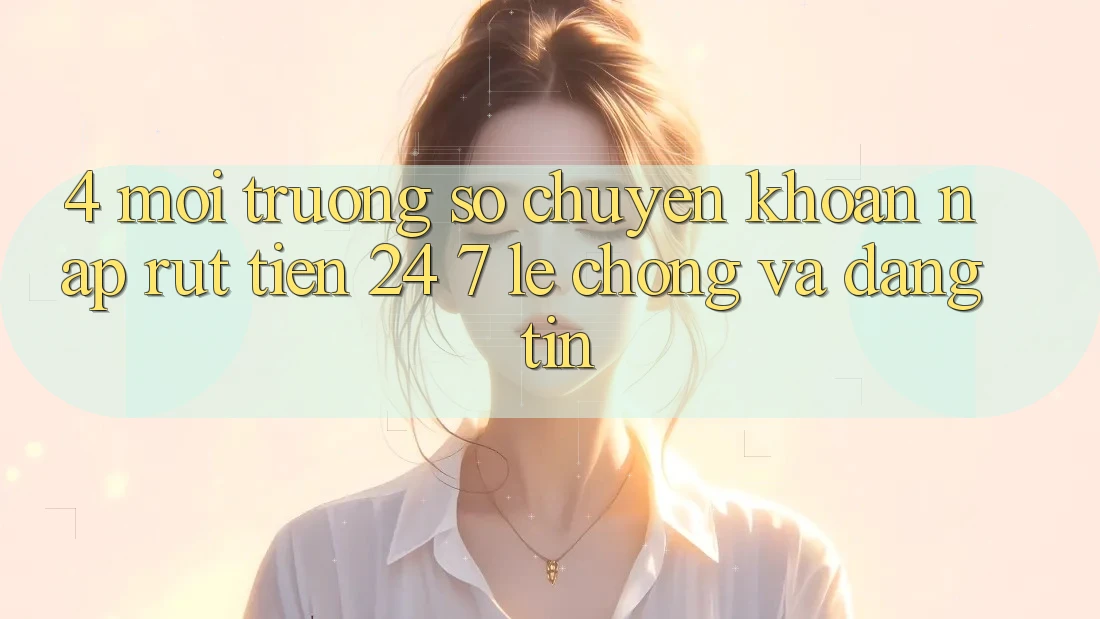 4. Môi trường số chuyển khoản nạp - rút tiền 24/7: Lẹ chóng và đáng tin 4. Môi trường số chuyển khoản nạp - rút tiền 24/7: Lẹ chóng và đáng tin