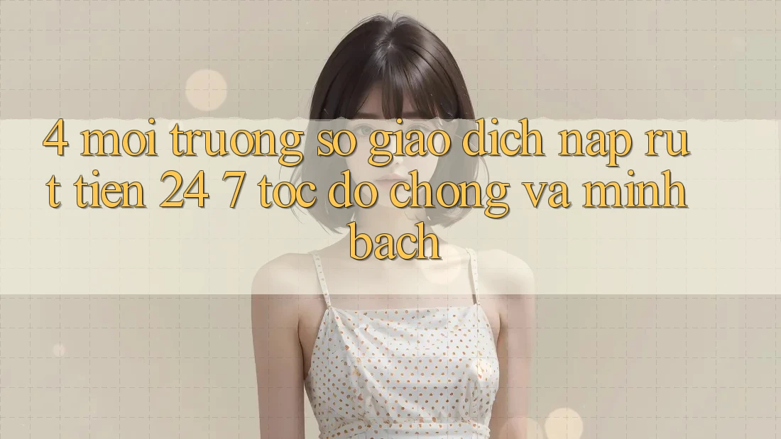 4. Môi trường số giao dịch nạp - rút tiền 24/7: Tốc độ chóng và minh bạch
