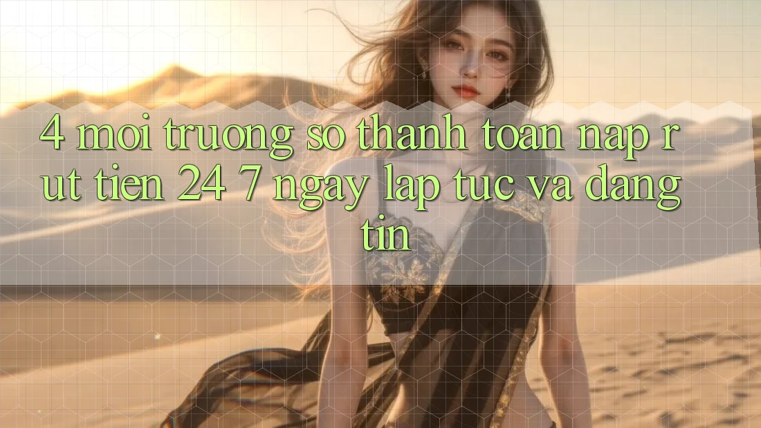 4. Môi trường số thanh toán nạp - rút tiền 24/7: Ngay lập tức và đáng tin