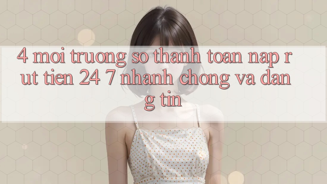 4. Môi trường số thanh toán nạp - rút tiền 24/7: Nhanh chóng và đáng tin