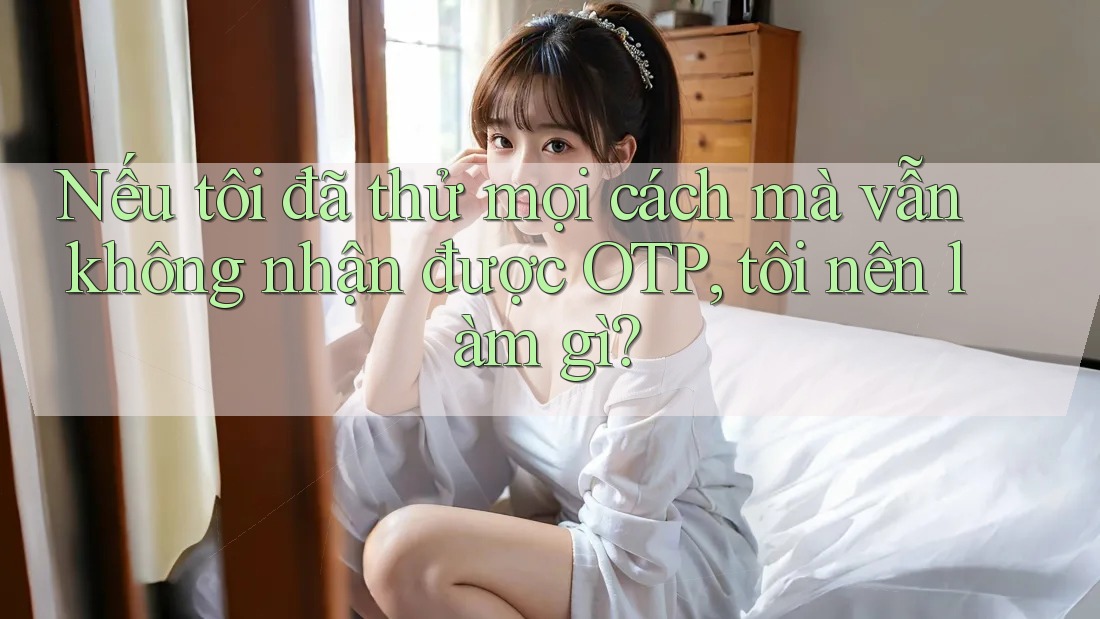 Nếu tôi đã thử mọi cách mà vẫn không nhận được OTP, tôi nên làm gì? Nếu tôi đã thử mọi cách mà vẫn không nhận được OTP, tôi nên làm gì?
